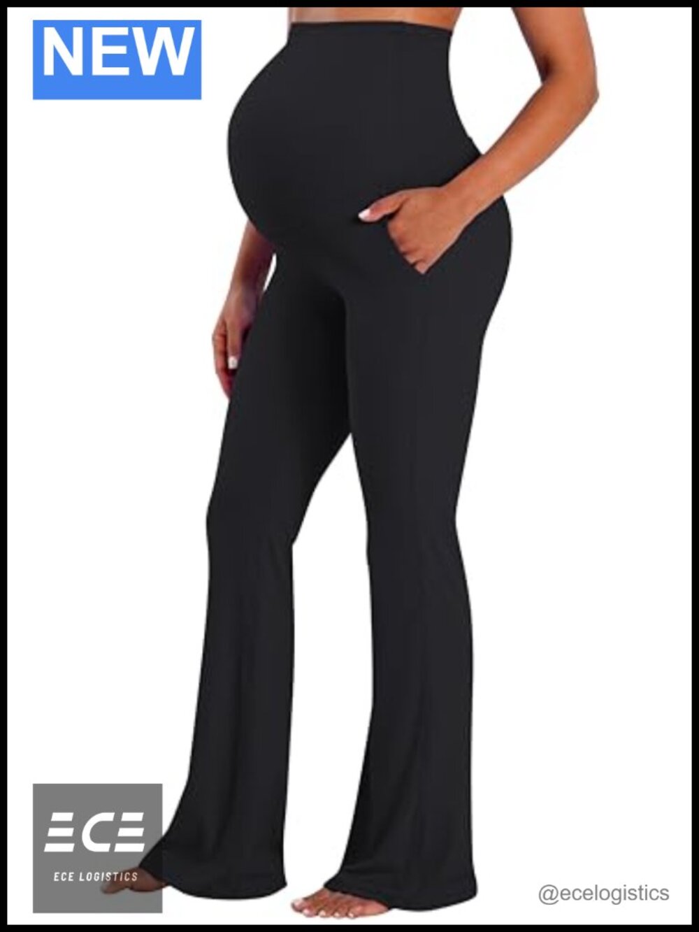 Maternity Flare Leggings Over Belly Yoga Pants High Rise Flared Leggings